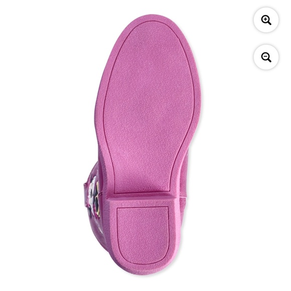 Disney Minnie Mouse Girls Metallic Pink Sparkle Cowboy Boots Shoes Size 12 NWT - Picture 5 of 9